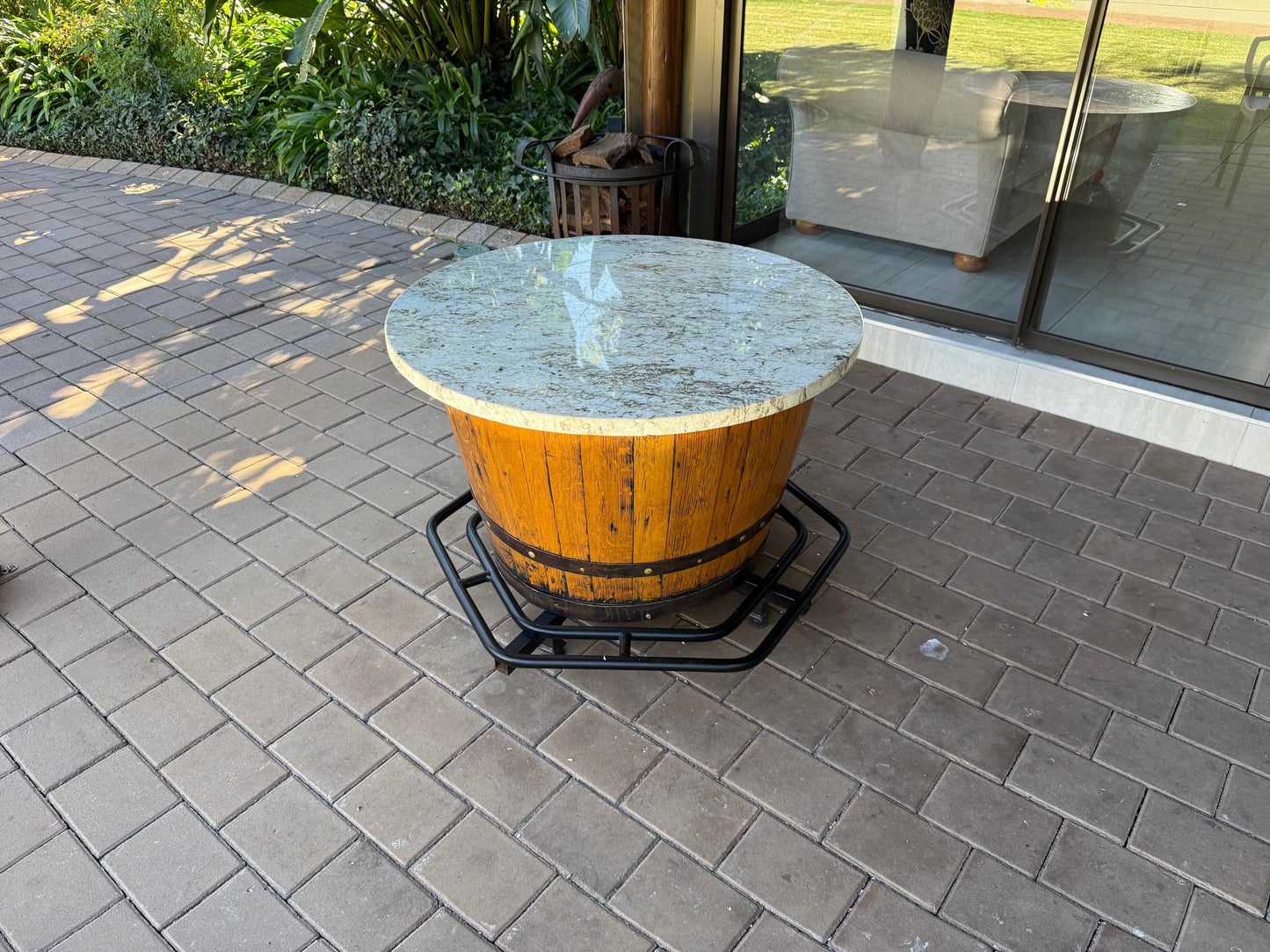 FORRGED Wine Barrel Table
