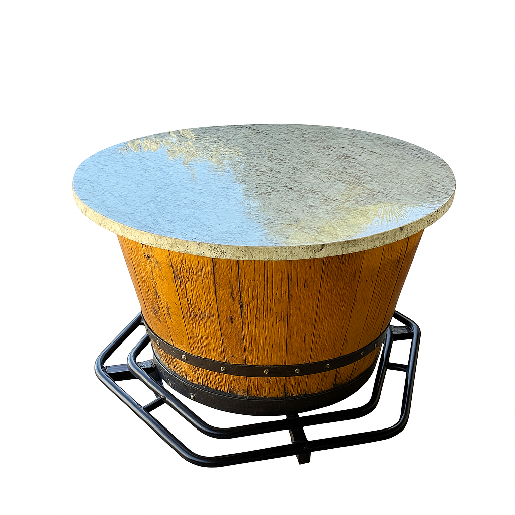FORRGED Wine Barrel Table